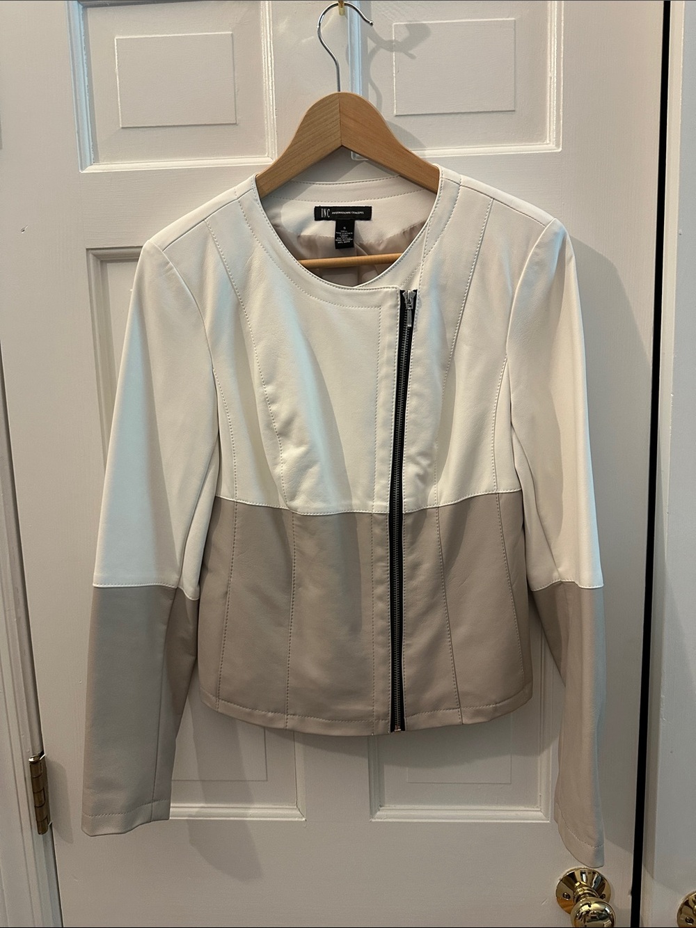 INC Non Leather lined jacket size S NWOT